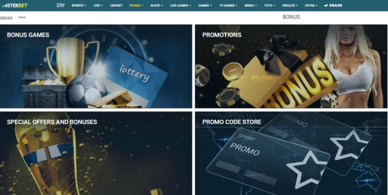 Astekbet main page