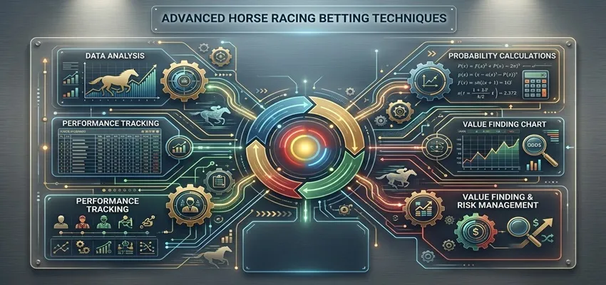 Advanced horse racing betting techniques including handicapping, race analysis, and performance evaluation tools for experienced bettors