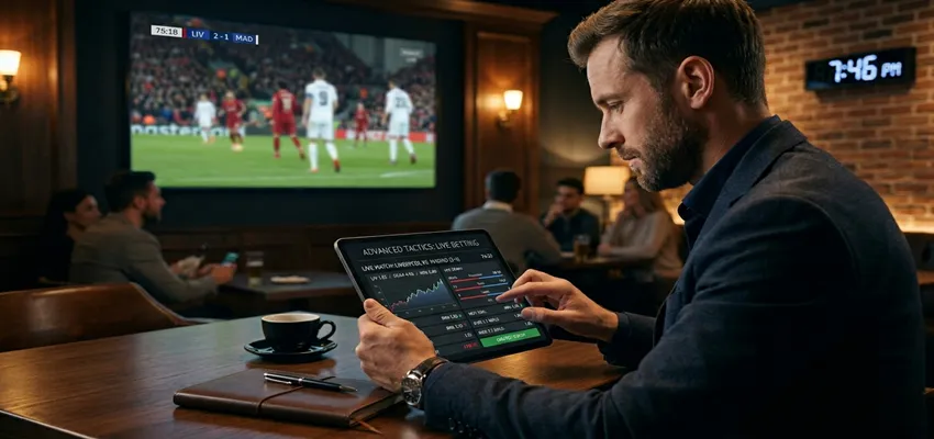 Advanced tactics live betting illustrates in-play betting strategies where odds change dynamically during live matches for higher profit potential.
