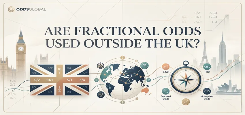 World map showing where fractional odds are used globally.