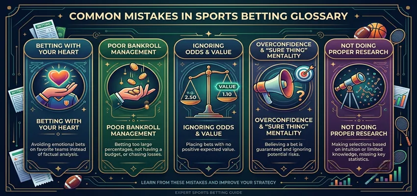 Common mistakes and misunderstandings in sports betting terminology and betting practices