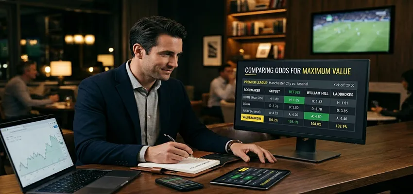 Comparing odds for maximum value highlights side-by-side bookmaker odds analysis to find the most profitable betting lines.