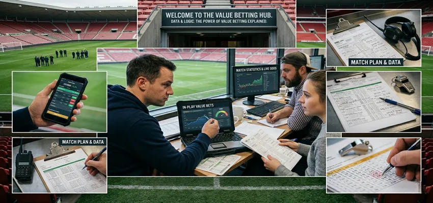 Sports bettor analyzing betting odds and probabilities to identify profitable value betting opportunities.