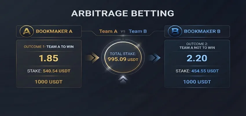 Learn how arbitrage betting works to secure guaranteed profits by taking advantage of odds differences between bookmakers.