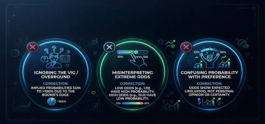 Avoid common implied probability mistakes that can lead to poor odds analysis and inaccurate betting decisions.