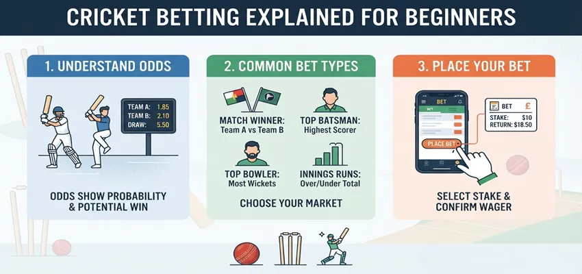 Discover cricket betting explained for beginners with simple insights into markets, odds, and how cricket bets work