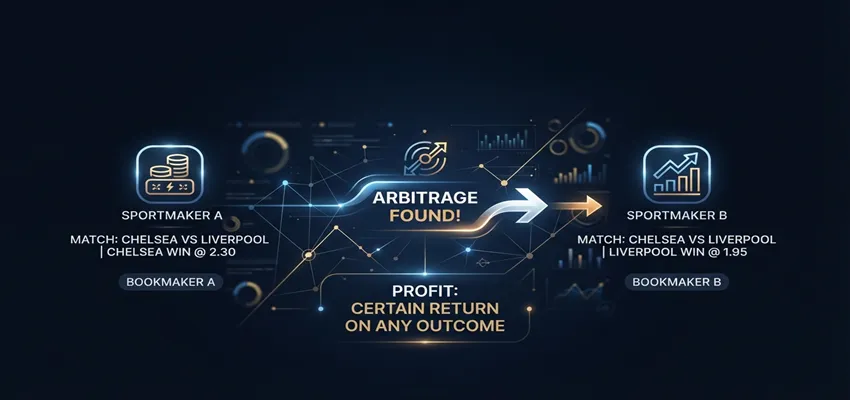 Find arbitrage betting opportunities by comparing bookmaker odds and identifying profitable price differences before they disappear.
