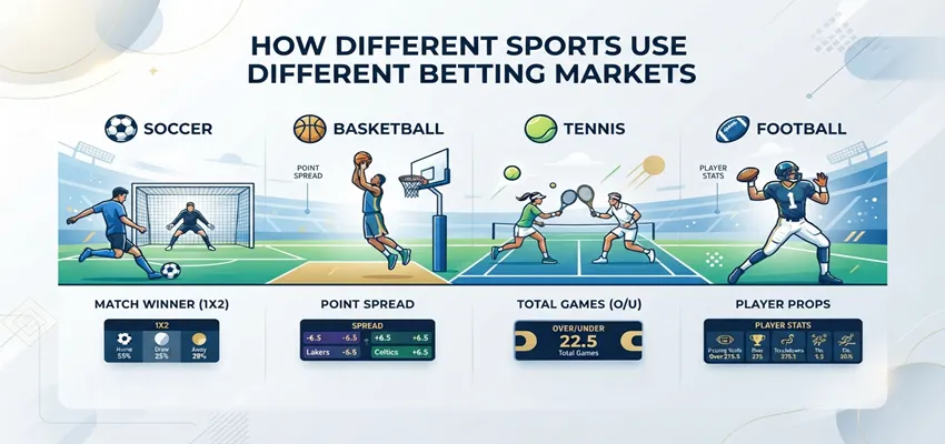 Compare sports betting markets across football, basketball, tennis, cricket, rugby, and more before placing a bet