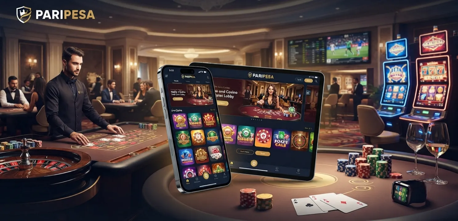 Paripesa casino and live casino games with slots and dealer table experience