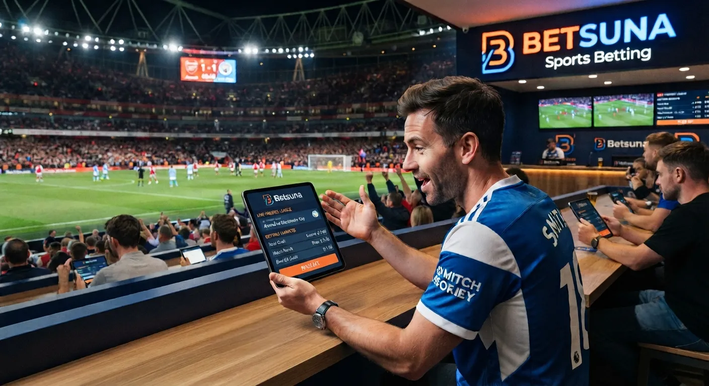 Sports betting at Betsuna with football markets, live betting, and competitive odds
