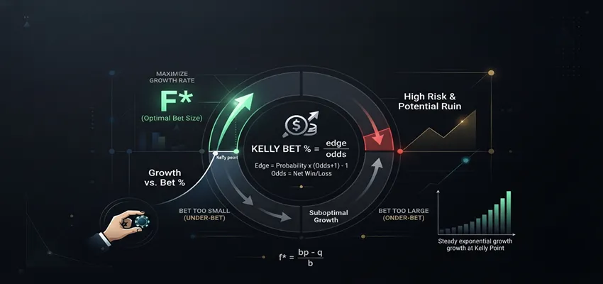 Understand the Kelly Criterion formula, how it works, and how to calculate the ideal bet size with confidence.