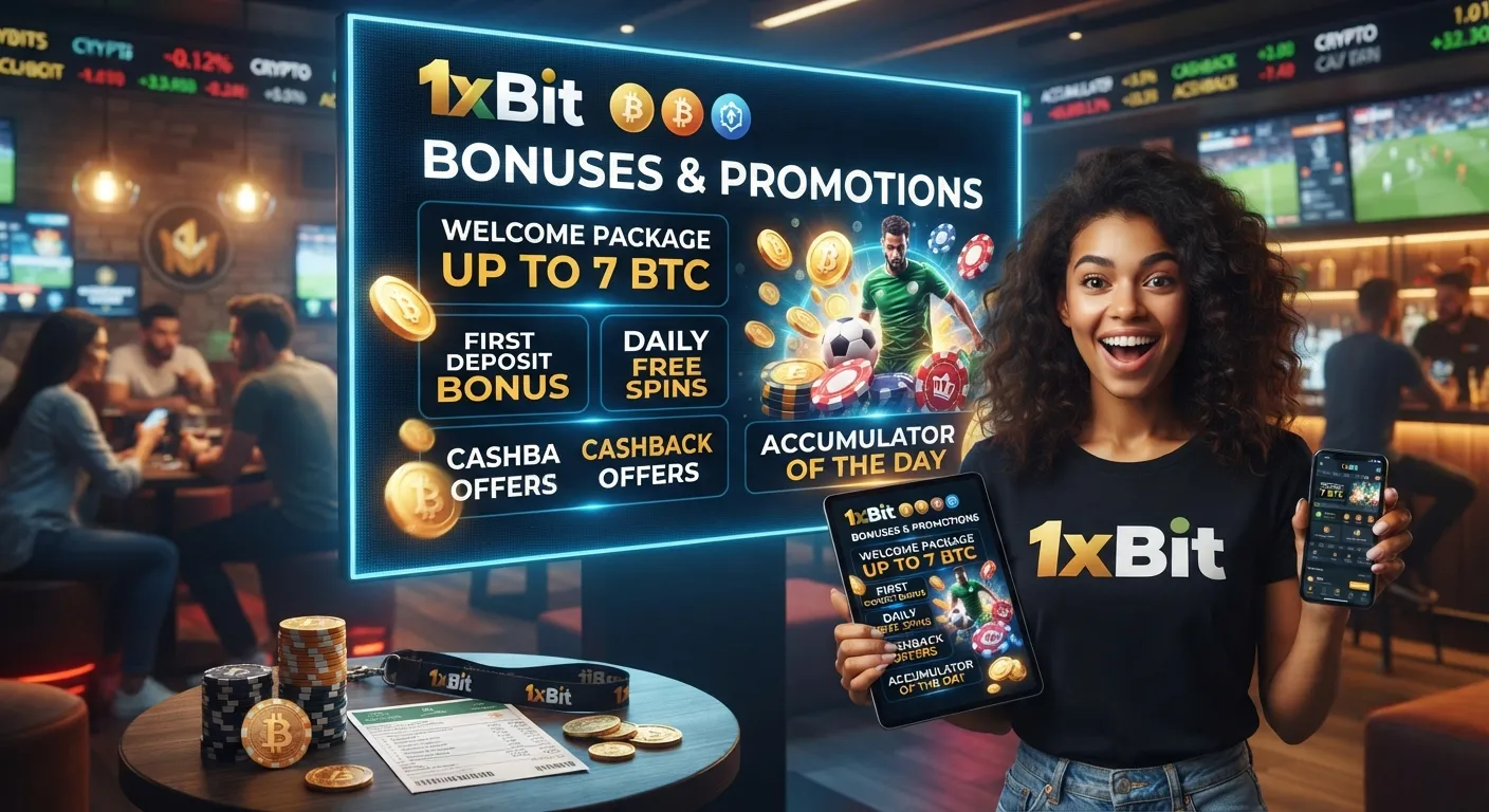 Claim the latest 1xBit bonuses and promotions including up to 7 BTC welcome rewards and free spins