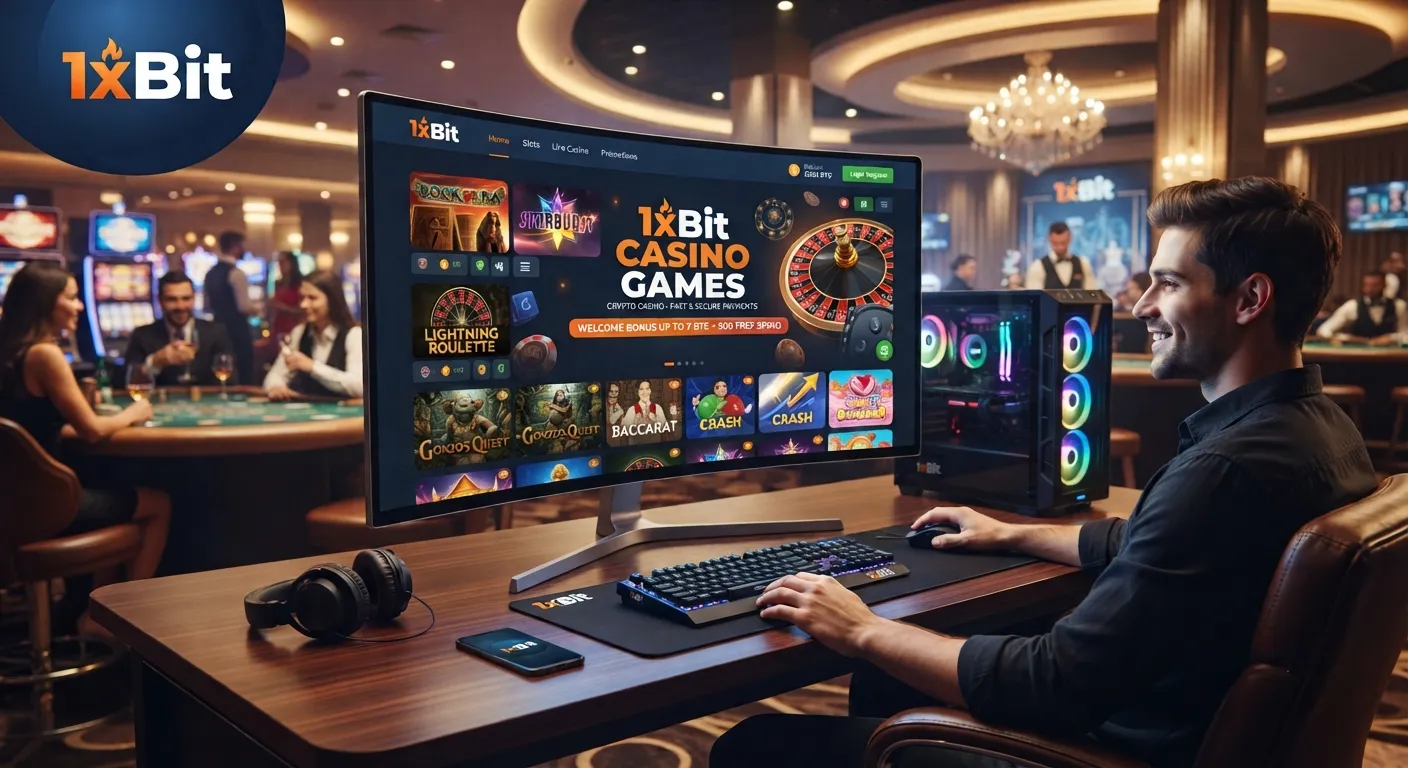 Play 8,000+ 1xBit casino games including slots, live dealer tables, jackpots, and crash games