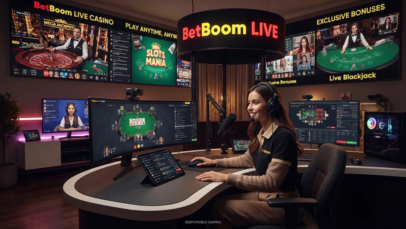 BetBoom live casino games with real dealers, roulette, blackjack, and immersive table games