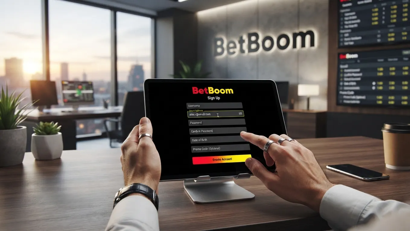 BetBoom registration guide showing how to create an account and start betting online