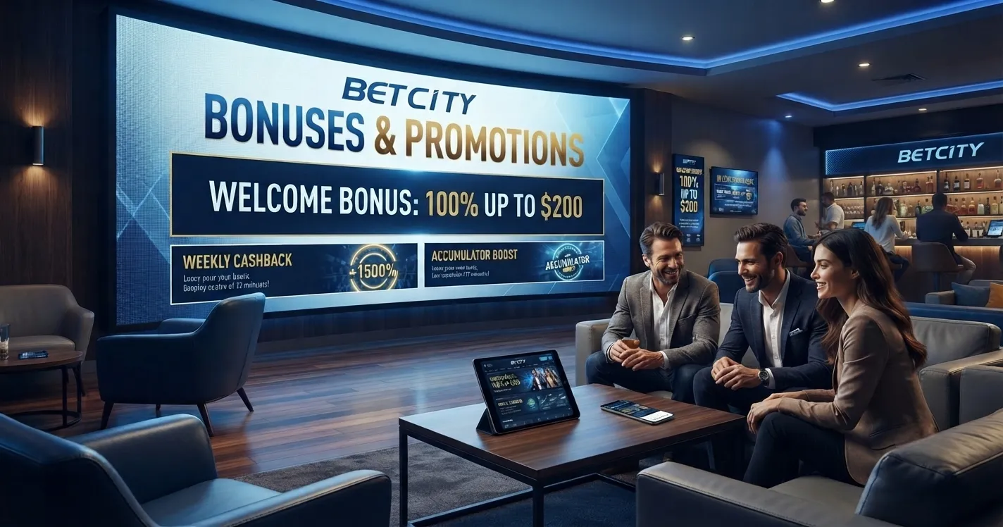 BetCity bonuses and promotions page featuring sportsbook offers and exclusive betting rewards