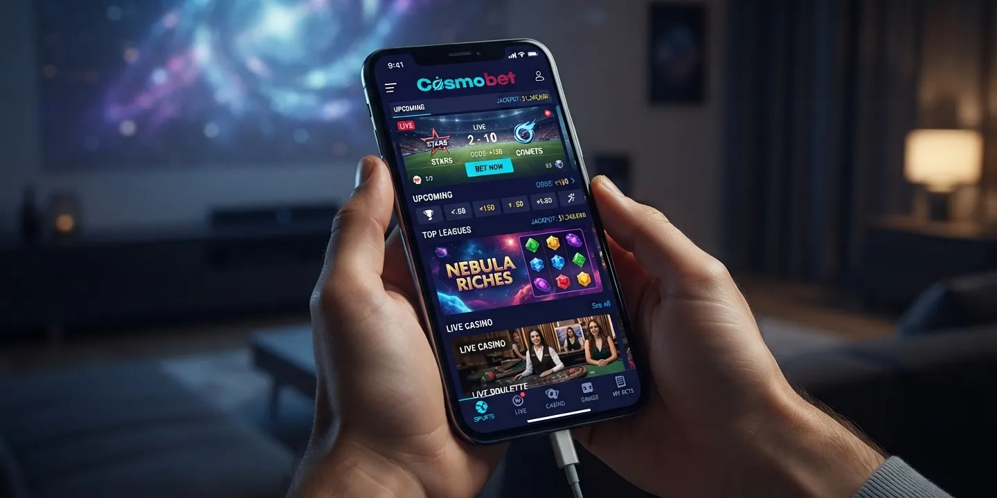 Cosmobet mobile betting experience with sportsbook access, casino games, and account features available on smartphones