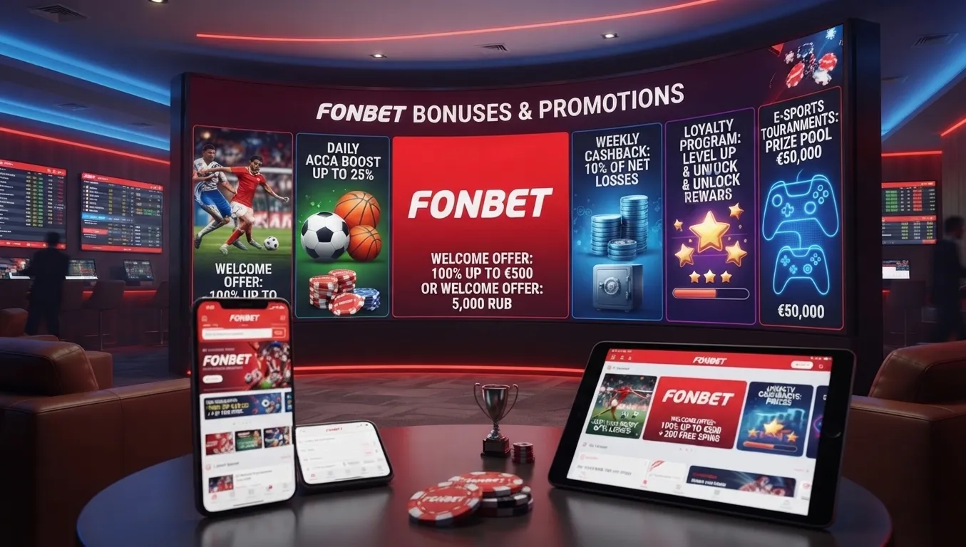 Fonbet bonuses and promotions with attractive betting rewards, deposit offers, and exclusive sportsbook deals