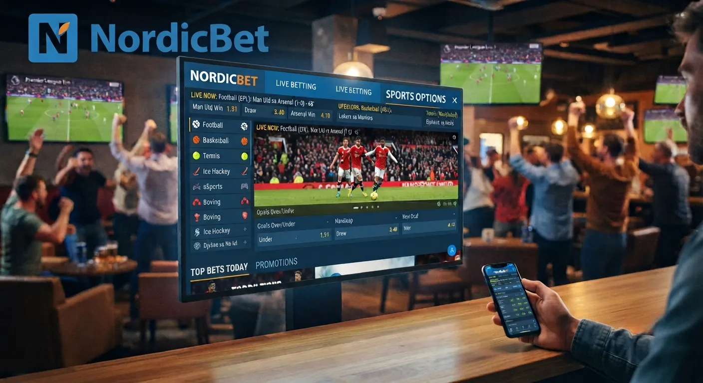 NordicBet sports betting options with football, hockey markets and live odds