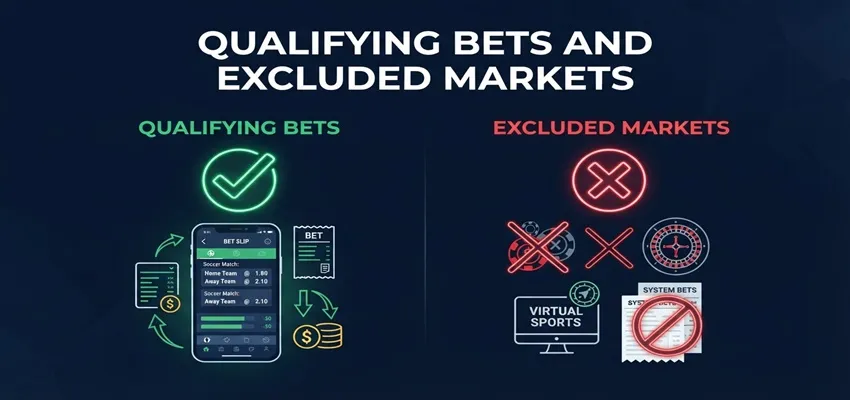 qualifying bets and excluded markets for betting bonuses